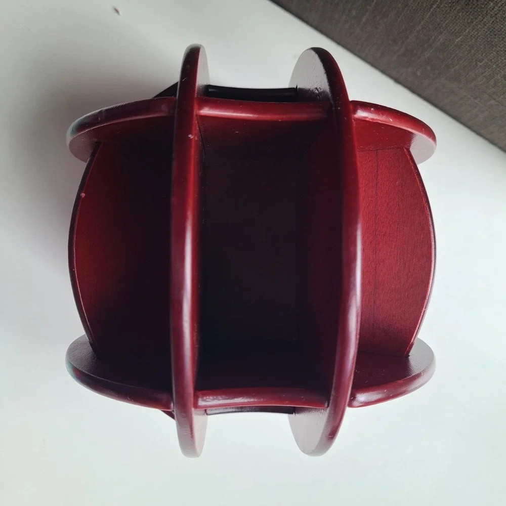 Berkshire Executive Rotating Desk Organizer in‎ Cherry Pencil Pen Holder MCM